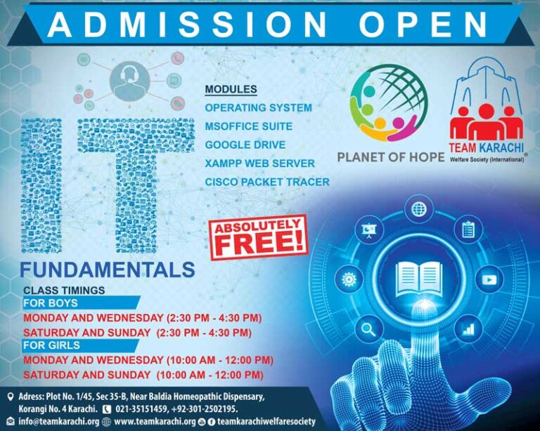 Admissions-open---Team-Karachi-Welfare-Society---IT-Training
