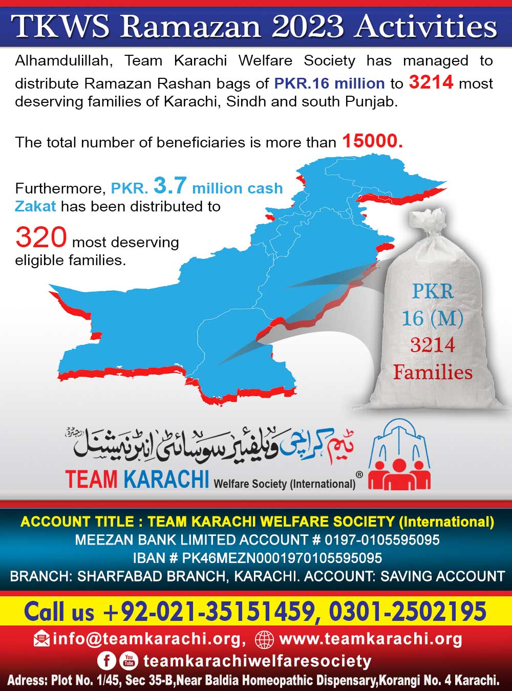 Ramzan Rashan Bags-2023 Team Karachi Welfare-Society
